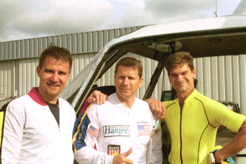 Matt, Dana, and Don Swayze, just before the jump!